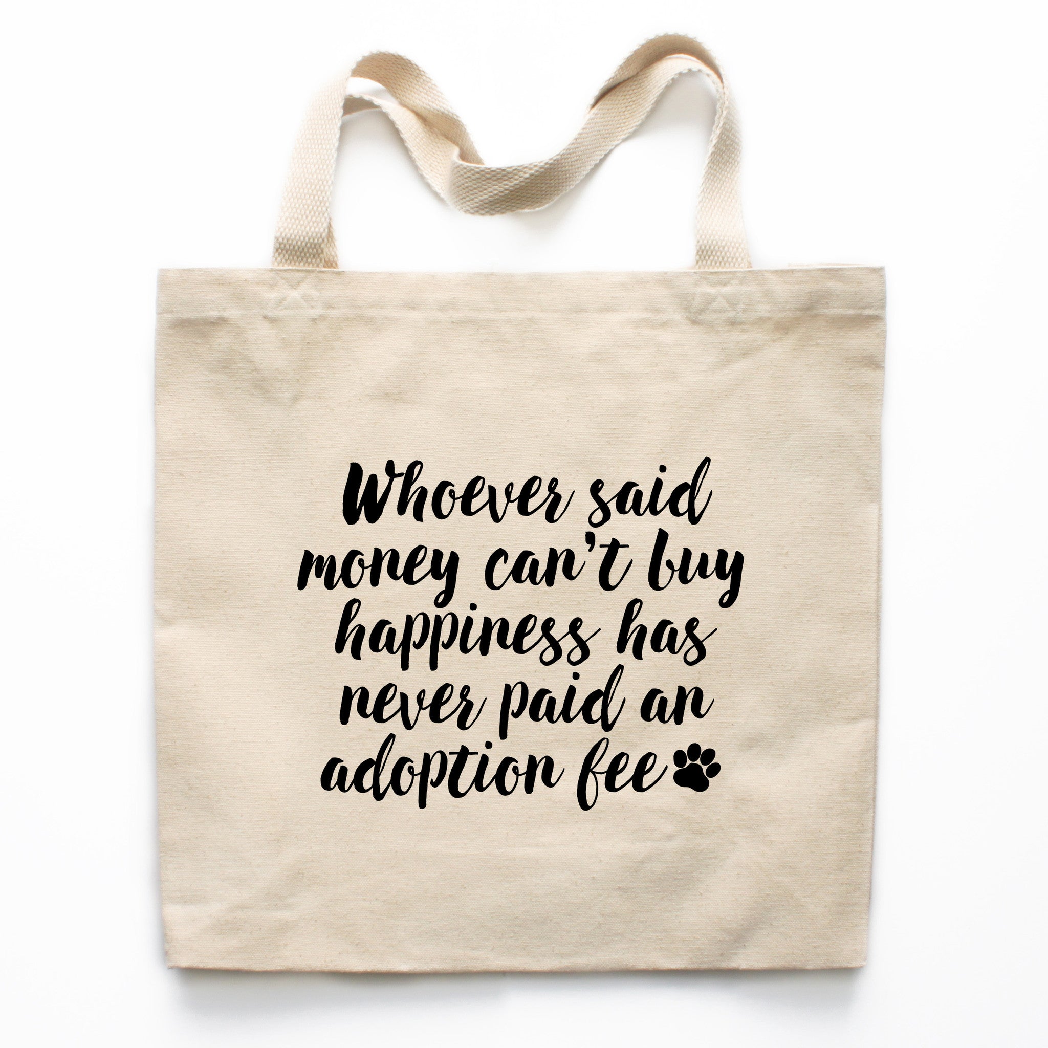 Adopt Don't Shop Canvas Tote Bag
